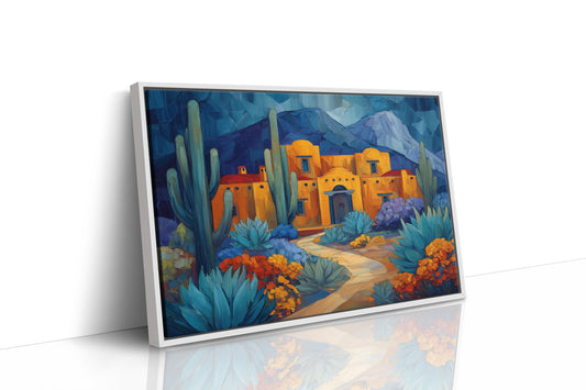 Saguaros Dance By Adobe Moonlight