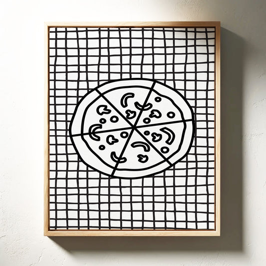 Pizza Stories On Checkered Cloth
