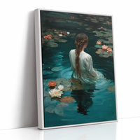 Beneath Lily Pads She Wanders