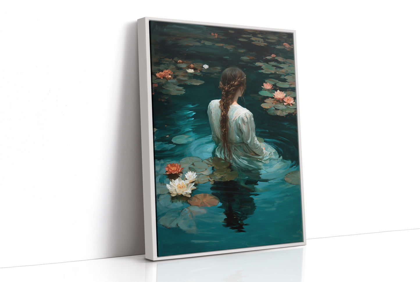 Beneath Lily Pads She Wanders