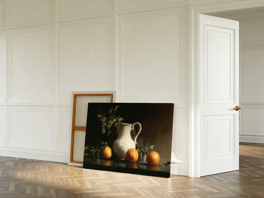 Citrus Morning With White Pitcher
