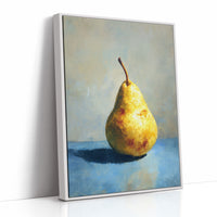 Golden Pear Against Midnight Walls