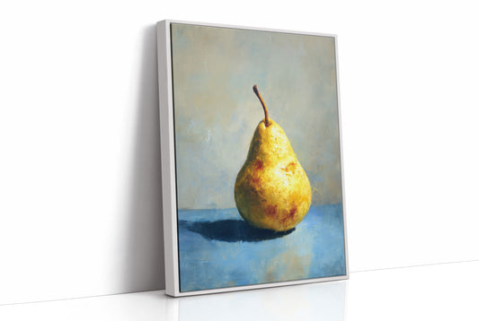Golden Pear Against Midnight Walls