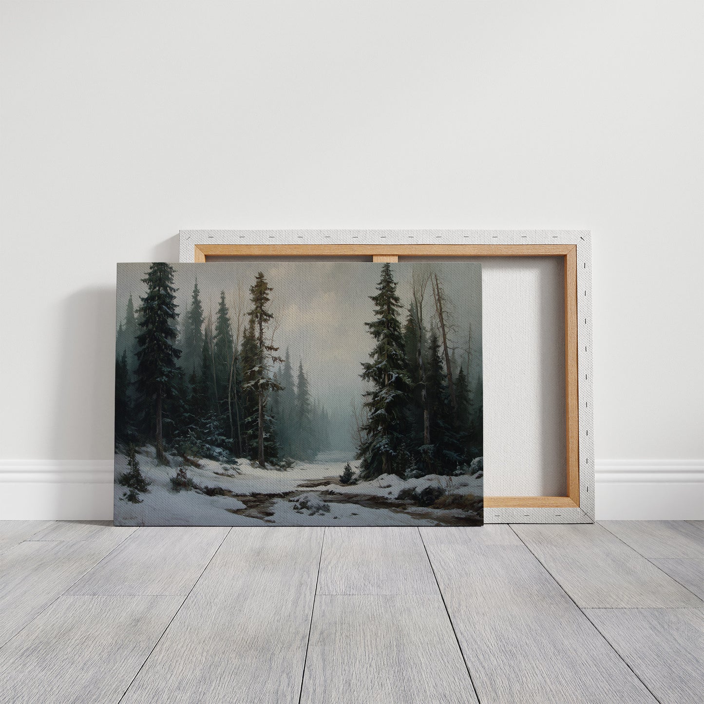 Winter Pines Guard Silent Stream