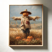 Harvest Guardian Watches Golden Fields