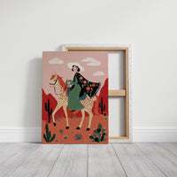 Spotted Horse Rides Through Coral Canyons