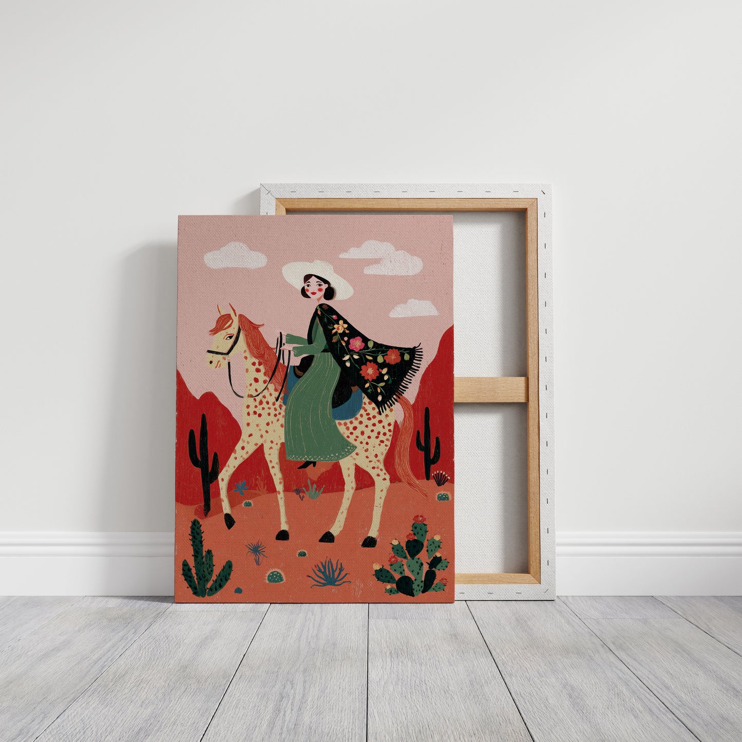 Spotted Horse Rides Through Coral Canyons