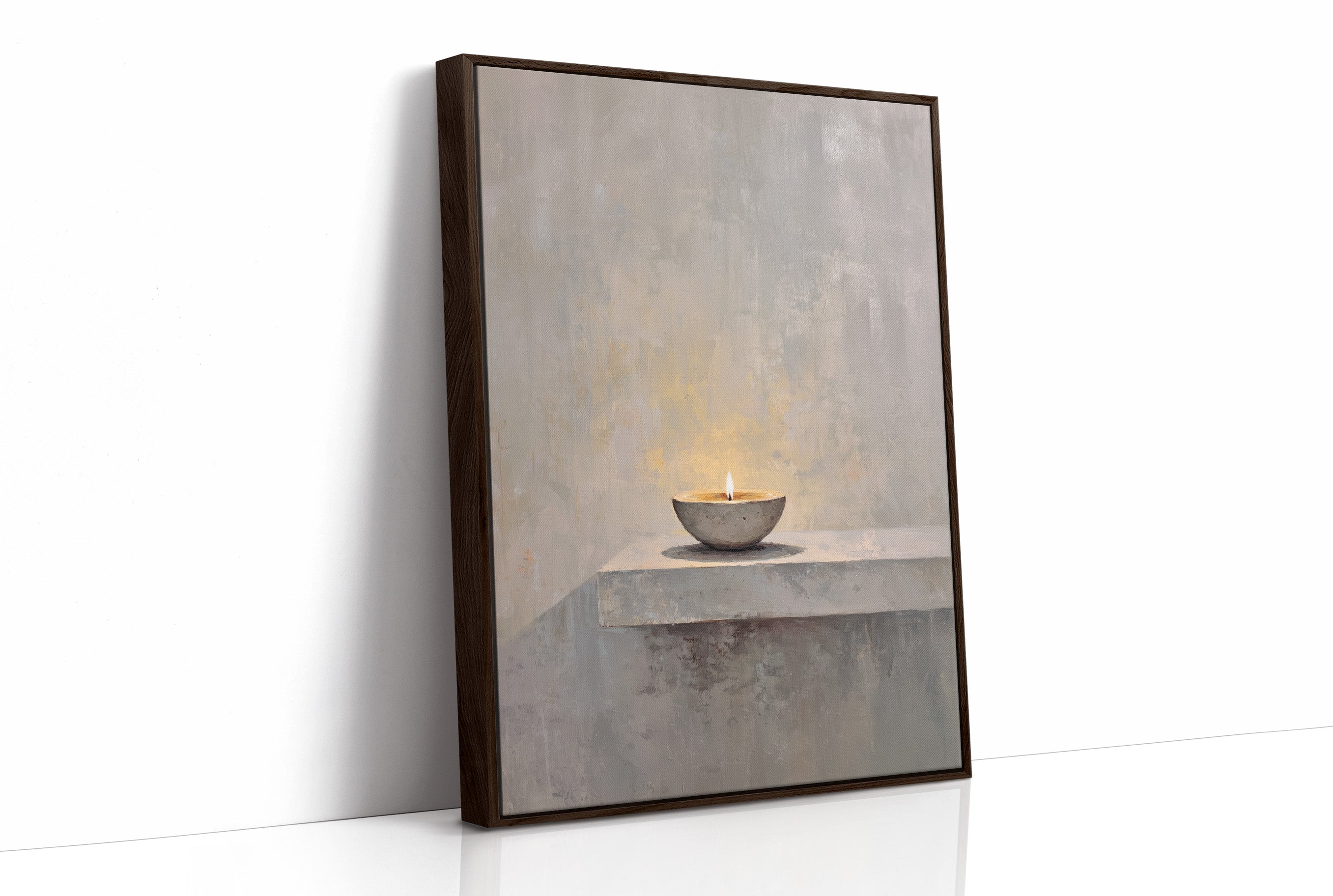Solitary Flame Whispers Quiet Contemplation
