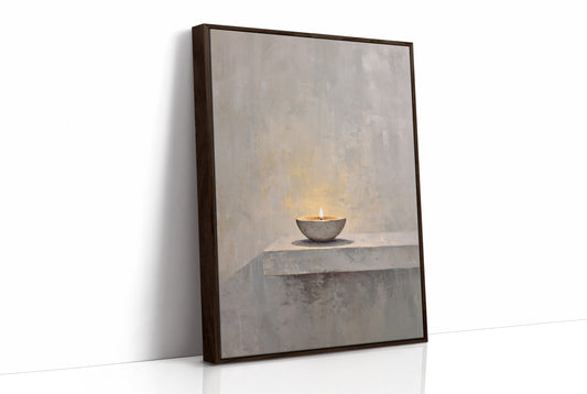 Solitary Flame Whispers Quiet Contemplation