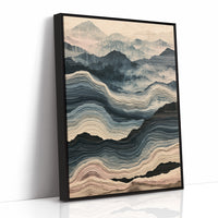 Waves of Wood in Blue and Blush