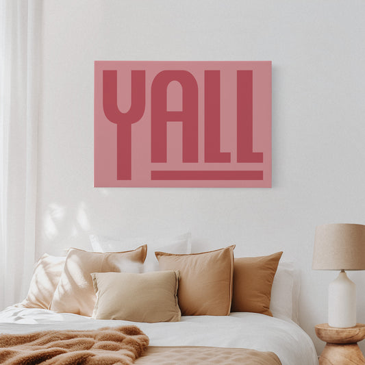 Yall Southern Charm Print in Pink