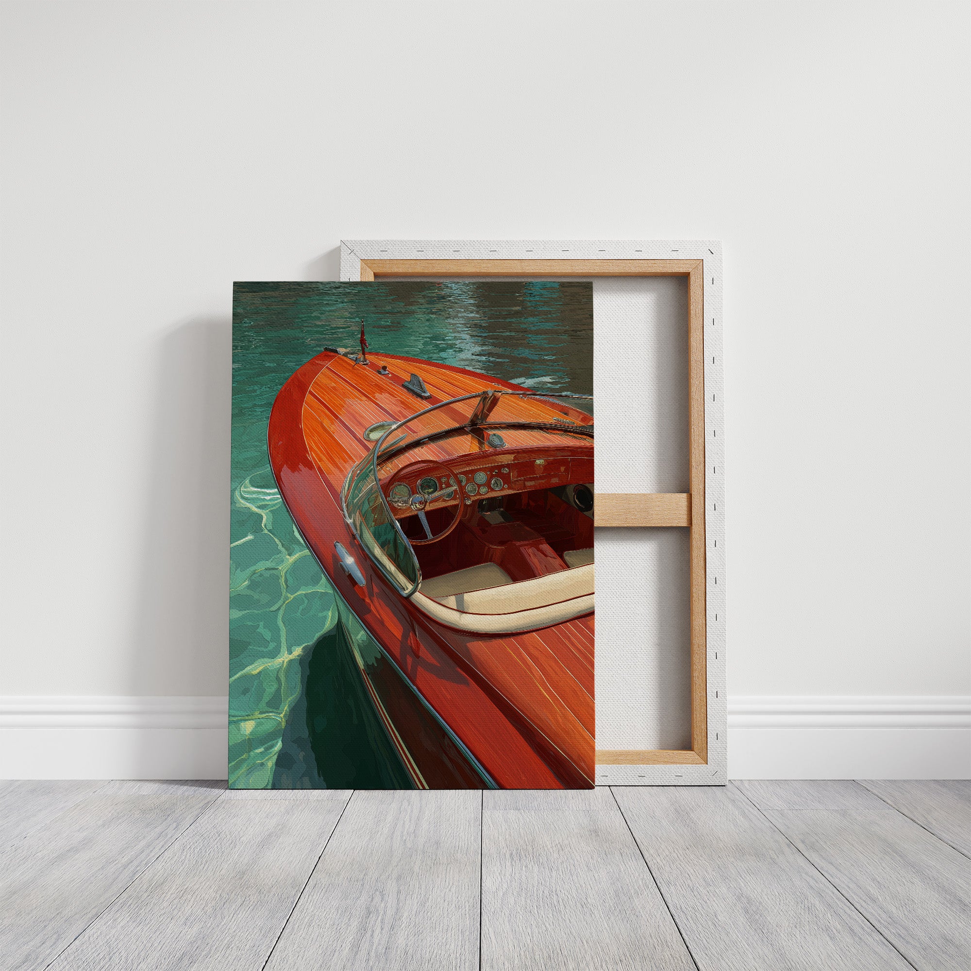 Mahogany Glides Through Emerald Waters