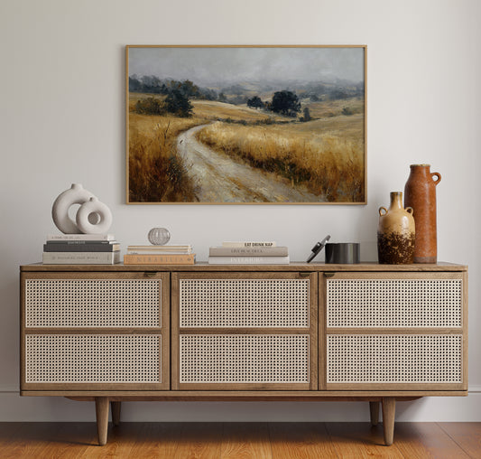 Winding Path Through Golden Fields