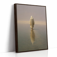 Solitary Pilgrim Crosses Forgotten Shores