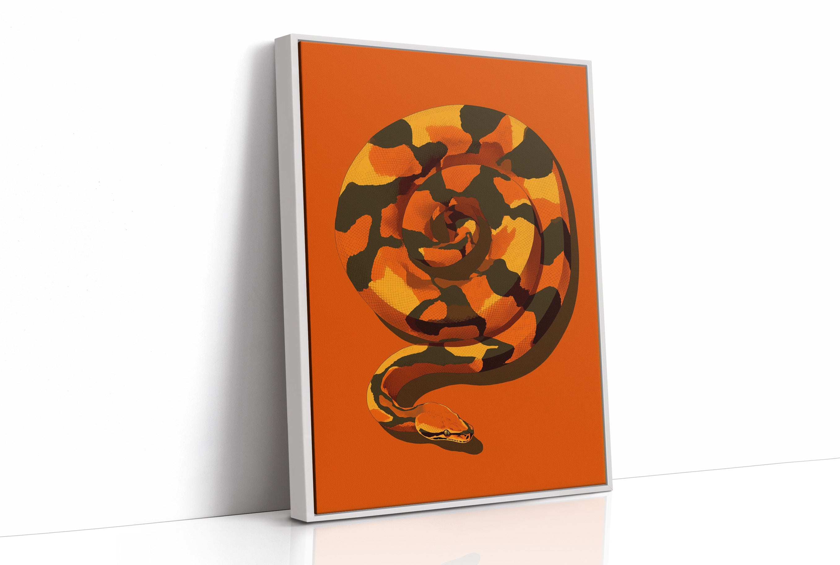 Coiled Heat in Burning Orange