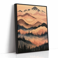 Woodgrain Peaks at Dusk