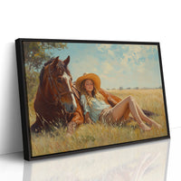 Cowgirl Daydream in Summer Grass