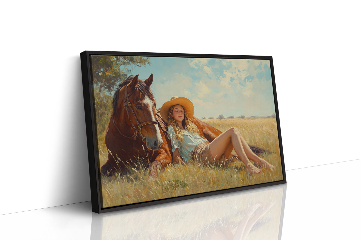 Cowgirl Daydream in Summer Grass