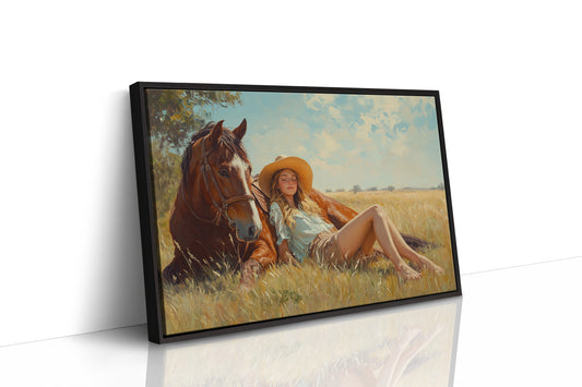 Cowgirl Daydream in Summer Grass