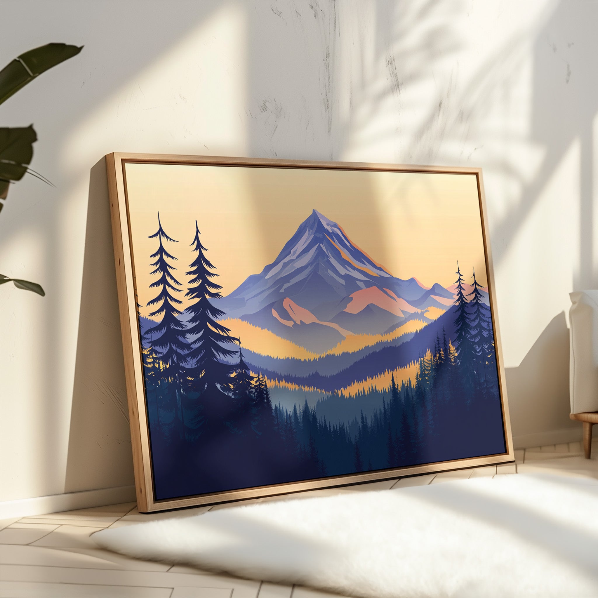 Alpine Gold Bathes Mountain Peaks