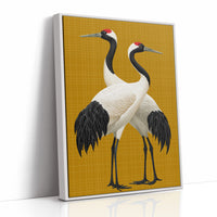 Twin Cranes on Golden Grid