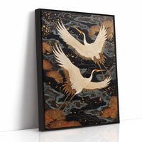 Celestial Cranes Dance Through Starlight