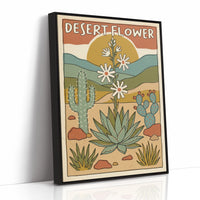 Desert Flower — Vintage Southwest Travel Poster