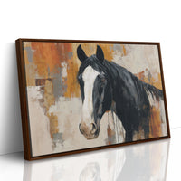 Amber Skies Behind Midnight Mane