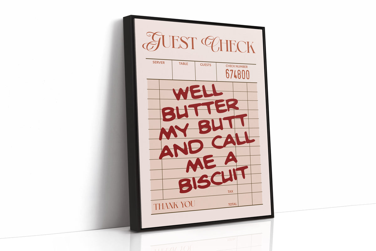 Well Butter My Butt — Diner Receipt Print