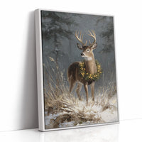 Starlit Stag Wears Winter's Crown