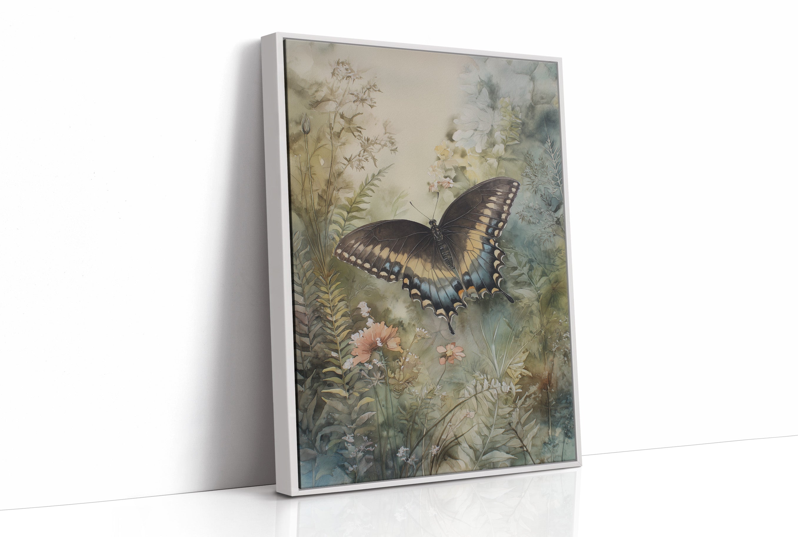 Midnight Wings Among Wild Blooms