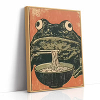 Frog Slurping A Big Bowl