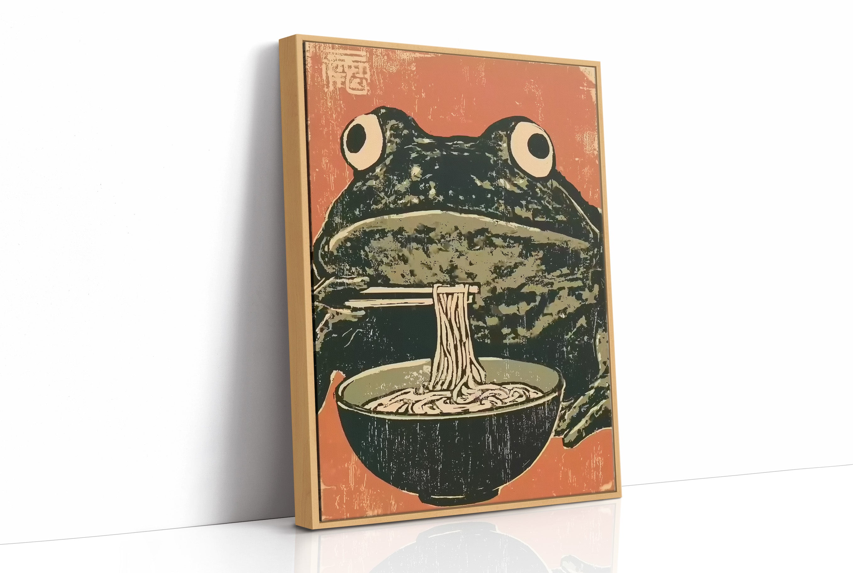 Frog Slurping A Big Bowl