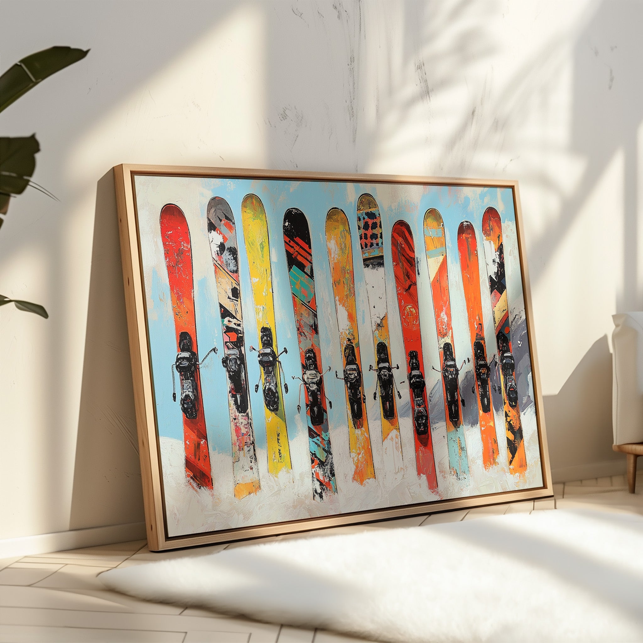 Snow Warriors Line The Lodge Wall