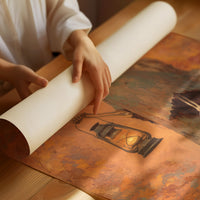 Ancient Guide With Golden Lamp