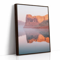 Desert Cliffs Reflected in Morning Mist