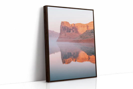 Desert Cliffs Reflected in Morning Mist