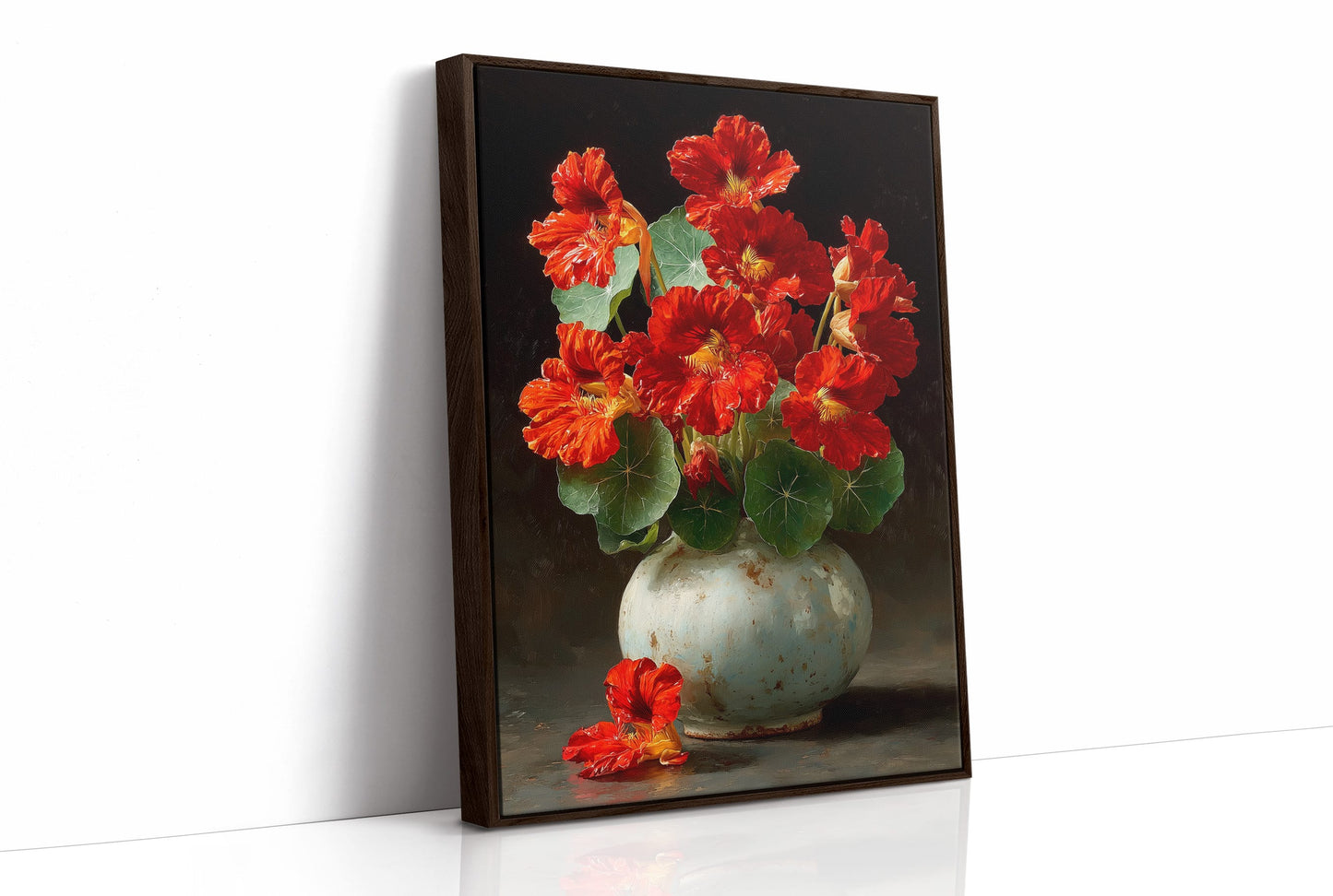 Nasturtiums in a Weathered Vessel
