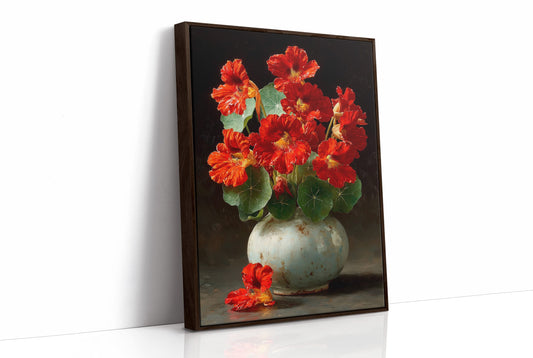 Nasturtiums in a Weathered Vessel