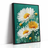 Summer Daisies Dance In Emerald Light