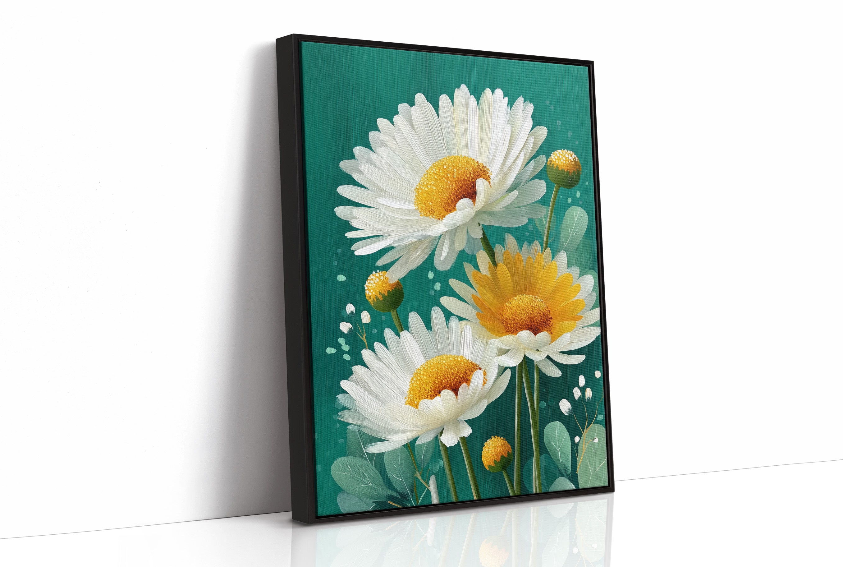 Summer Daisies Dance In Emerald Light