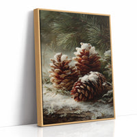 Pinecones Dusted in Snow