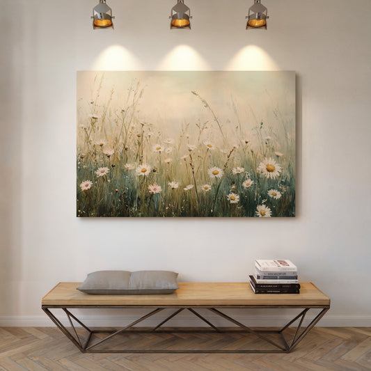 Morning Light Dances Through Daisies