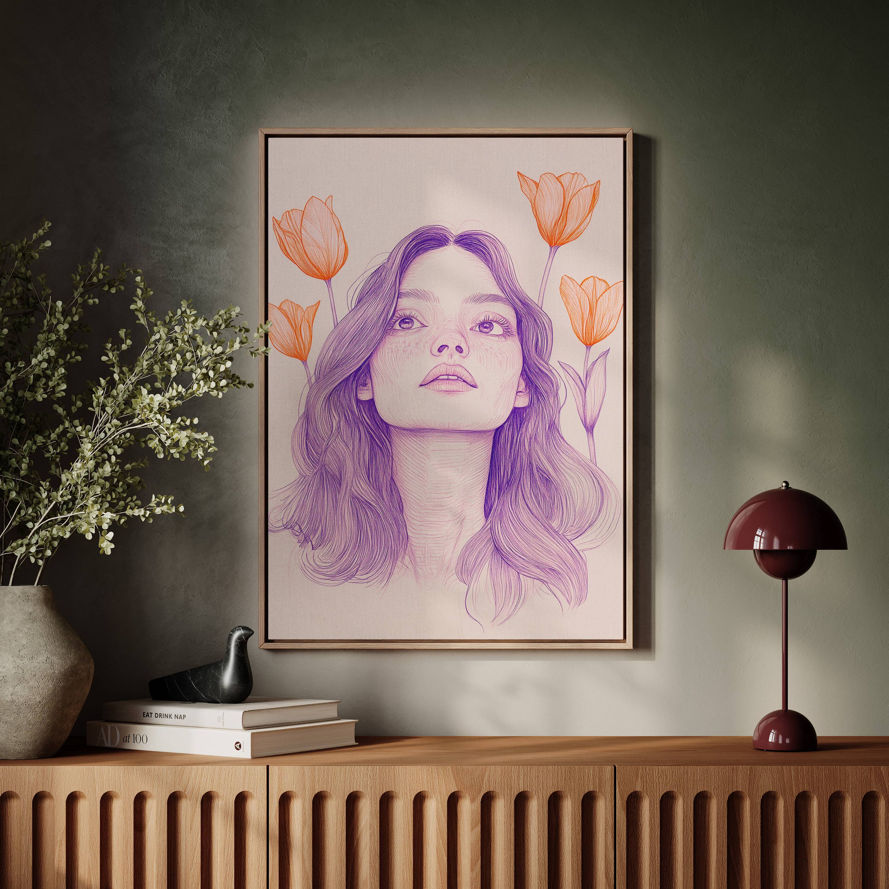 Tulips Dance Through Purple Dreams