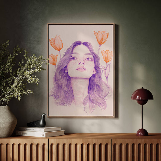 Tulips Dance Through Purple Dreams