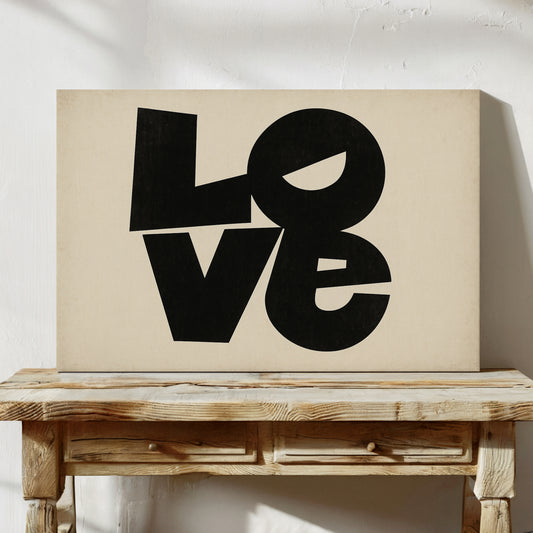 LOVE Modern Block Typography Print