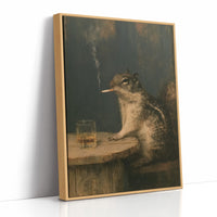 Hard Day at the Acorn Factory: Smoking Squirrel Art