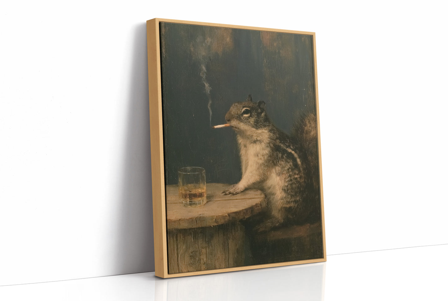 Hard Day at the Acorn Factory: Smoking Squirrel Art