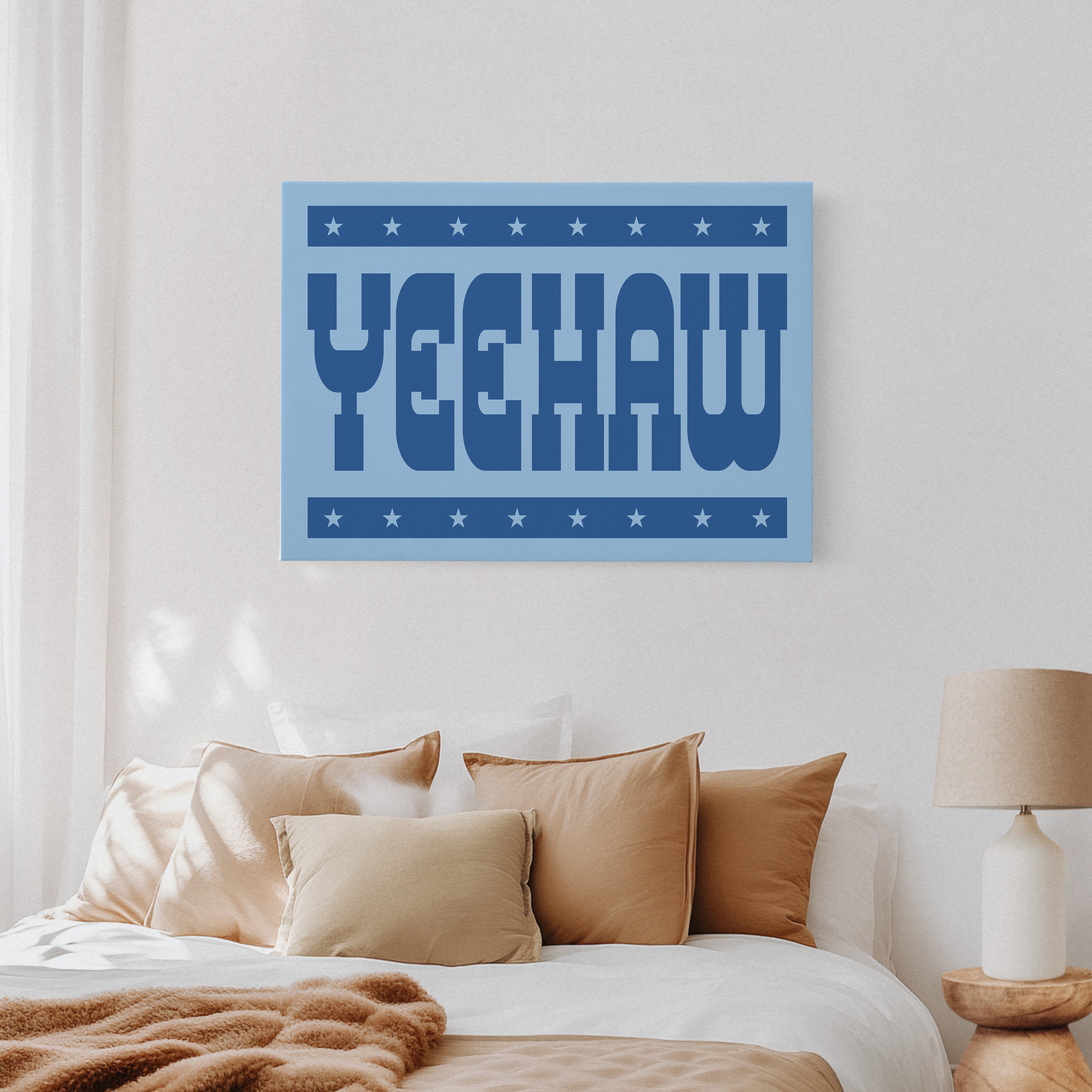 Yeehaw Western Rodeo Shout in Blue