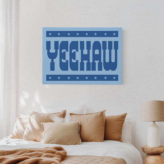 Yeehaw Western Rodeo Shout in Blue